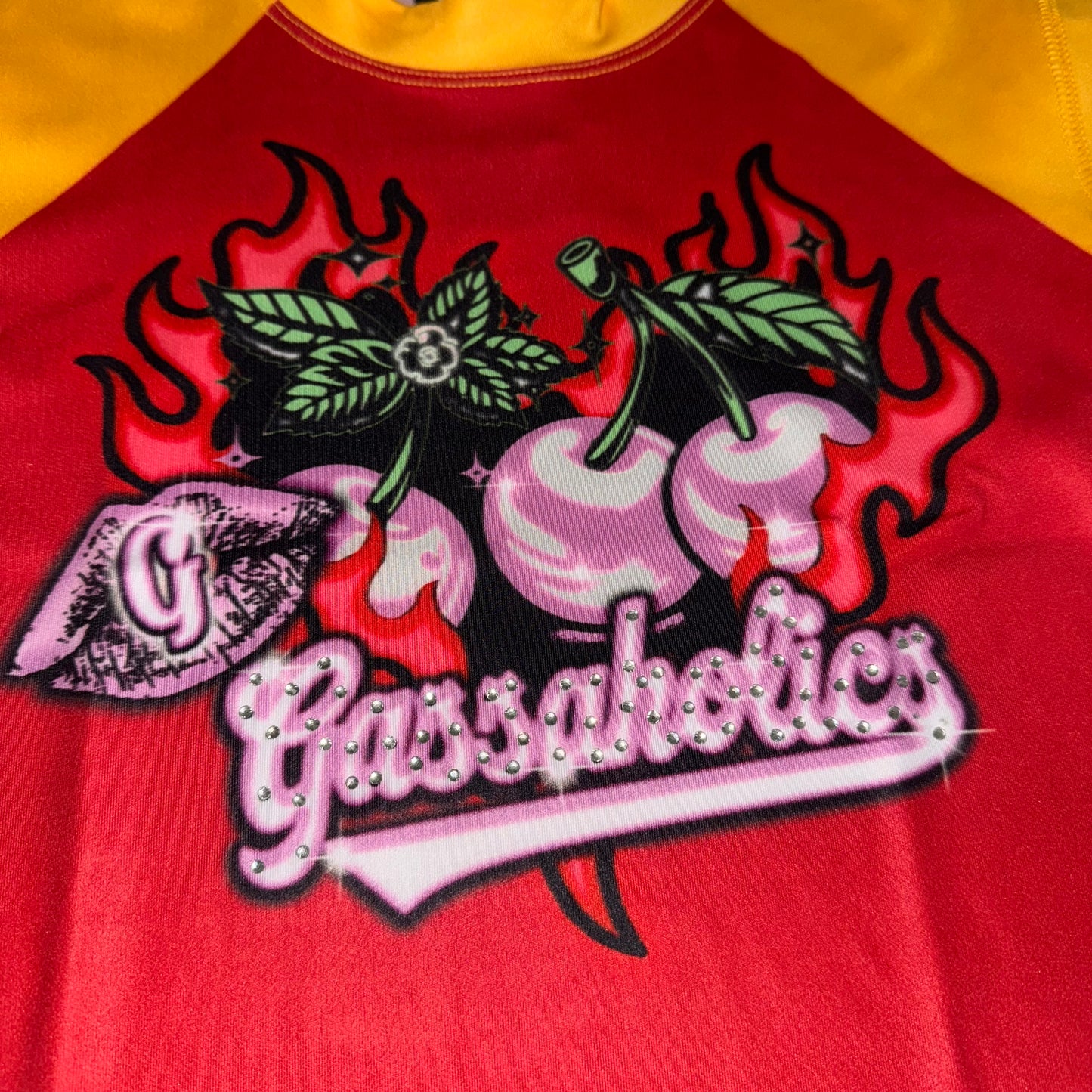 Lemon Cherry Crop-Shirts