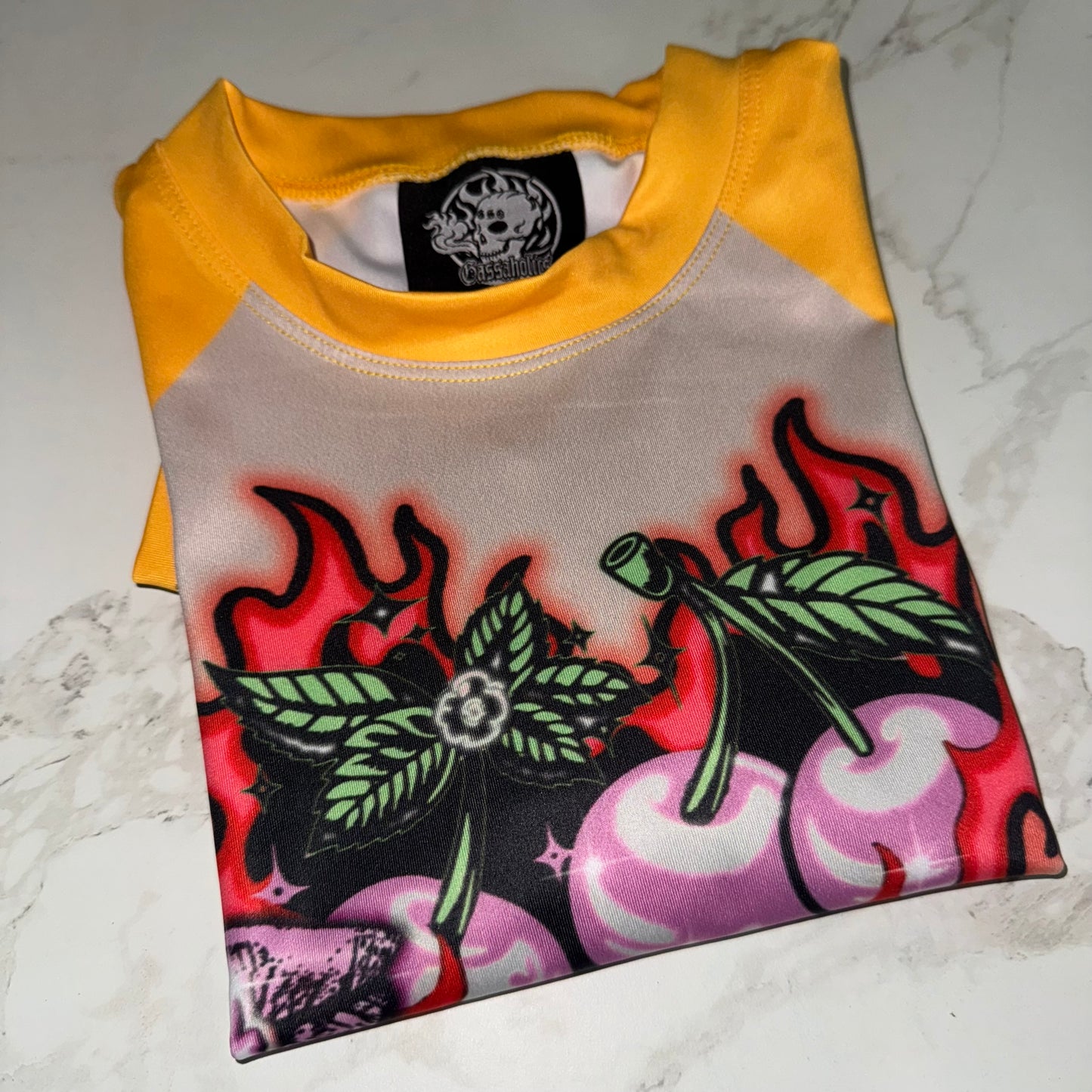 Lemon Cherry Crop-Shirts