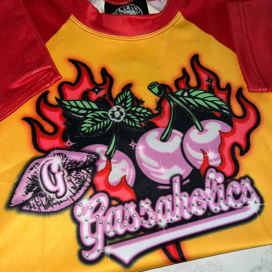 Lemon Cherry Crop-Shirts
