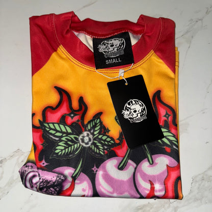 Lemon Cherry Crop-Shirts